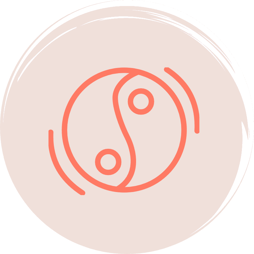 line drawing of yin yang symbol