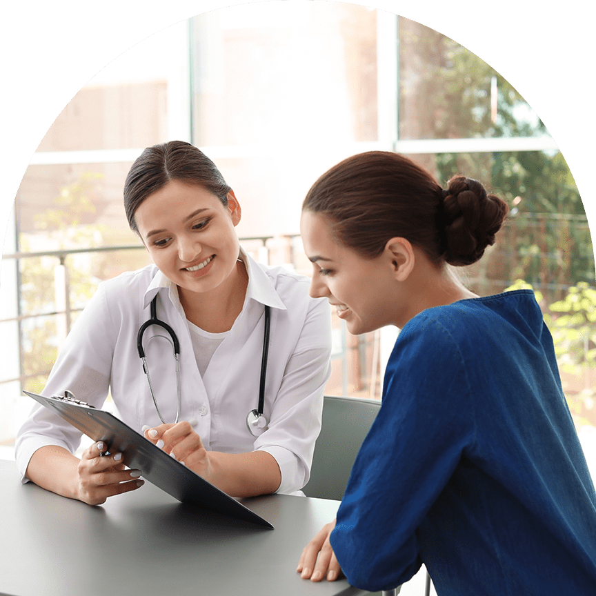 naturopathic doctor reviewing treatment plan with her patient